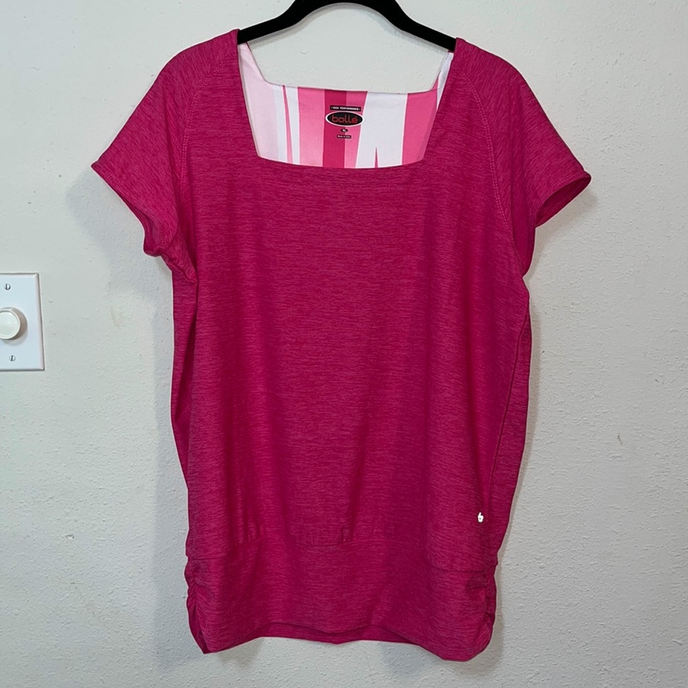Bollé Heathered Hot Pink Athletic Top